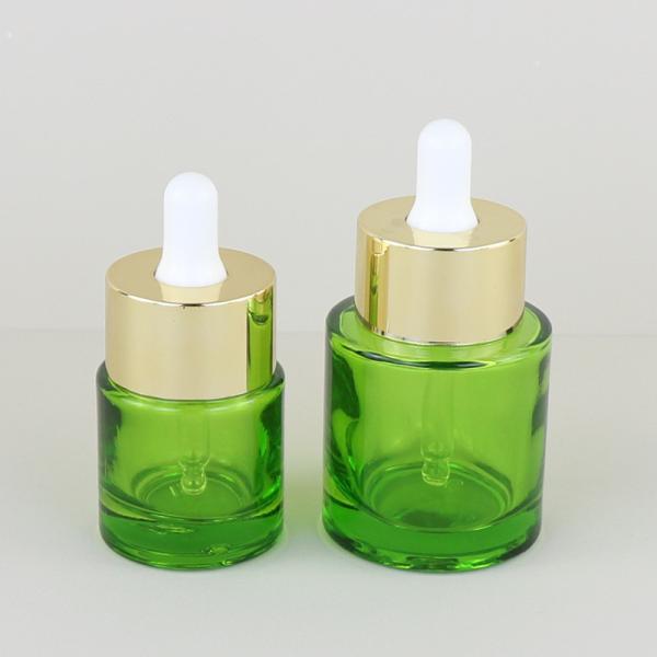15ml 1oz 30ml 50ml Clear Frosted Glass Oil Bottle Green Transparent Dropper