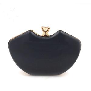 China New design gold color evening bag box metal frame with diamond lock 12*21 cm factory