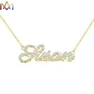 China SS304L Sparkling Name Necklace With Elegant Nameplate Pendant factory