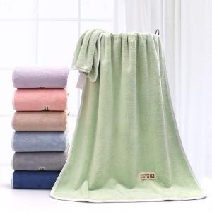 China Embroidered Logo Coral Velvet Towel Set Highly Absorbent and Quick Drying for ALL Ages factory
