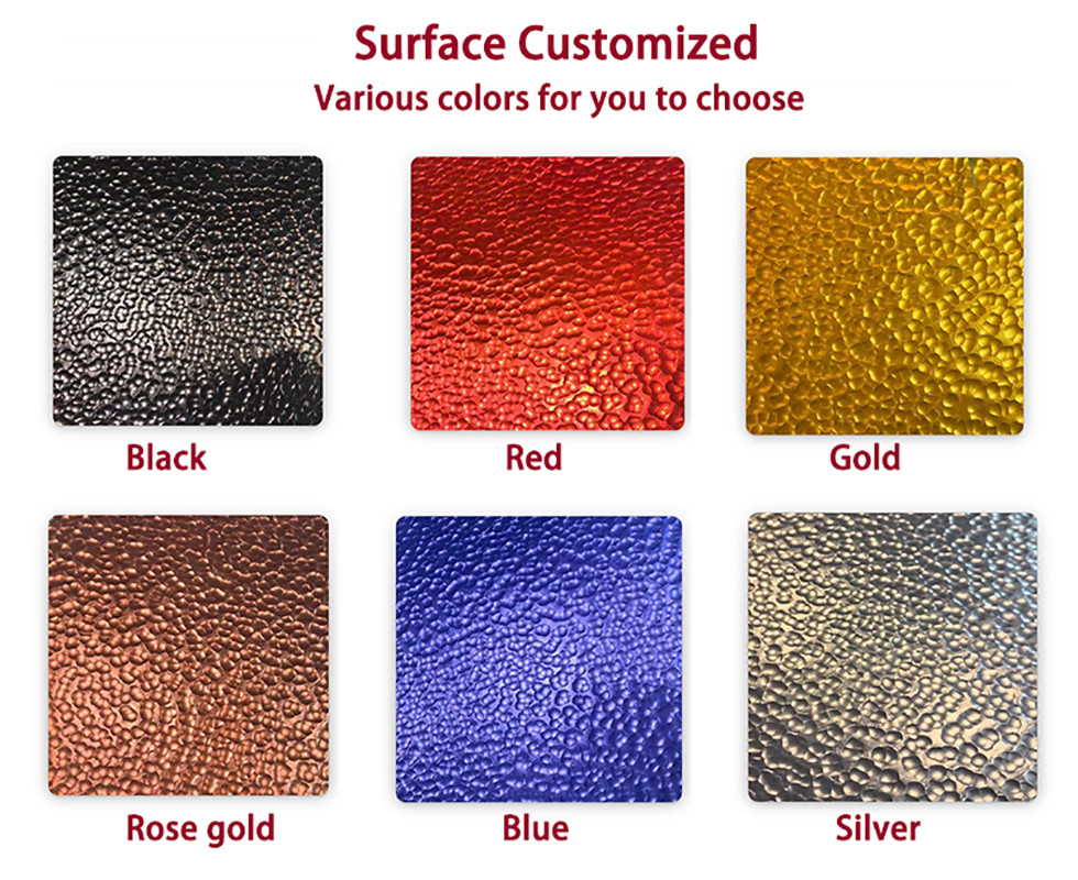 Silver Metal Sheet Hammered Texture Finish Decorative Stainless Steel Wall Panels and Ceiling Cladding
