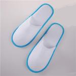 White Blue 29cm*10.5cm Disposable Hotel Slippers With Elastic Band