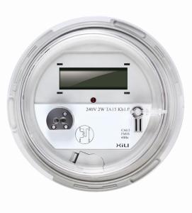 China 1 Phase 3 Wire Round Socket Energy Meter , smart electric power meters factory