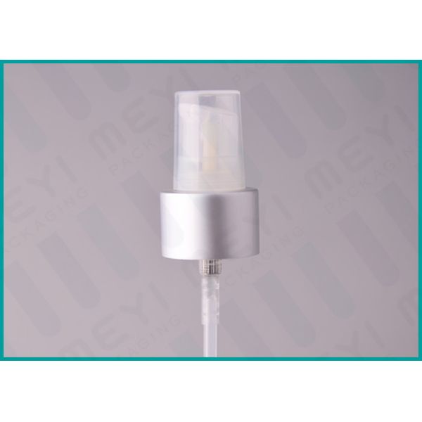 China 15mm - 24mm Makeup Foundation Pump Dispenser With Silver Aluminum Sheathed factory