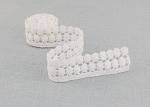White Guipure Embroidered Lace Trim Organic Swiss Cotton Lace Trim For Camisole