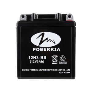 China Sealed lead acid motorcycle battery 12n3 BS 12V3ah 1.2kg Motorcycle Rechargeable Battery factory
