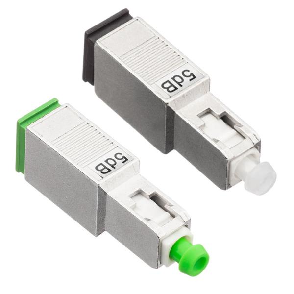 Simplex 2.0mm Fiber Optic Attenuator , 5db SC APC Attenuator With Metal Plastic