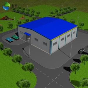 China Light Galvanized Steel Frame Workshop Metal Building With Round Bar Bracing factory