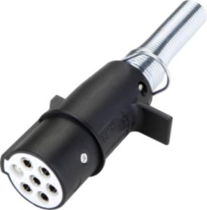 China 7 Pole European Trailer Plug Plastic 24V Voltage With Metal Cable Holder factory