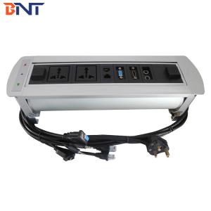 China Automatic Desktop Multimedia Outlet Silver With 1* VGA / 1* HDMI factory