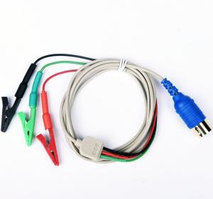 China EMG Shielded Alligator Clips With 3 Alligator 5 pin Din Connector Cable factory