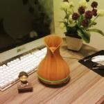 Mini 130ml Wood Grain Humidifier Electric Household Office Indoor Ultrasonic