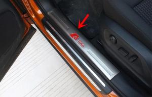 China Audi 2012 Q3 Illuminated Interior Door Sill Plates , Car Door Pedal factory