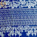 High End Exclusive White Bridal Tulle Lace Fabric Handmade Embroidery