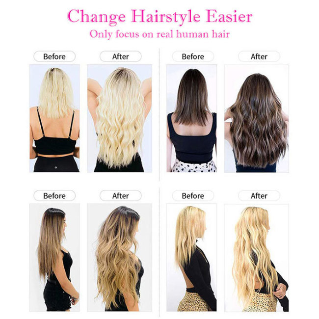 Curly Remy Tape In Extensions Human Hair Cuticle Aligned 50g/Pack