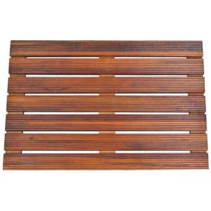 MDF OEM Square Teak Wood Mat 53cm Width Teak Non Slip Mat