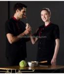 Summer Short Sleeve Modern Waiter Uniform For Coffee Shop , Western Restaurant