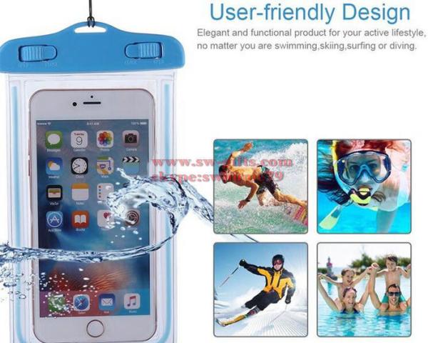 Waterproof soft clear PVC phone pouch bags case for samsung galaxy s8 J5 J7 J3