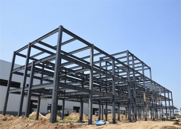 Q235 Q345B Prefab Structural Steel Structure Building With Metal Sheet Wall Long