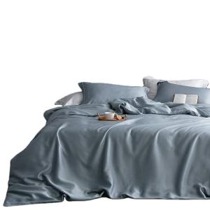 China Standard Size Real Silk Duvet Cover Queen King Comforter Cover Solid Color Bedding Set factory