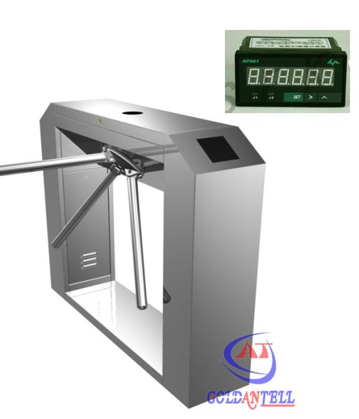 China Rfid Card Tripod Turnstile Gate With Counter For Visitor Magement System factory