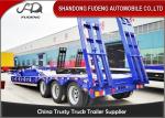Gooseneck semi lowbed trailer for sale 50 ton excavator transportation
