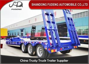 China Gooseneck semi lowbed trailer for sale 50 ton excavator transportation factory