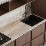 Custom New Luxury Modern Wood Door Material Wood Grain Kitchen Cabinets for