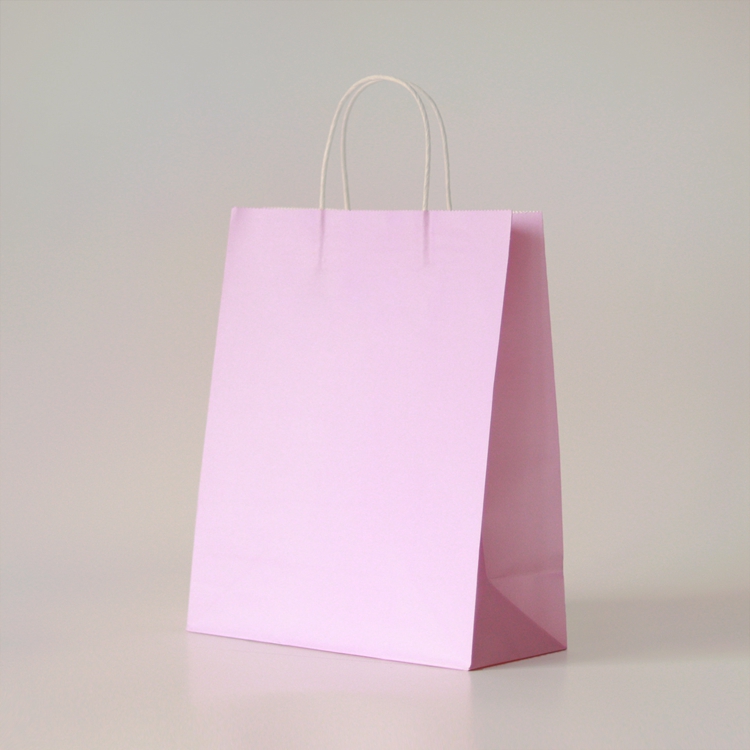 Retail Multi Colored Kraft Paper Shopping Bags with Folding Style and Custom Pattern