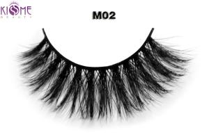 China 3D 100% Hand-made Natural Look Fur Fake Eye lashes for Makeup 1 pair package factory