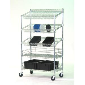 Chrome Mesh 4" Wheel Anti Static ESD Trolley Cart