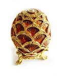 Vintage Trinket Box Faberge Egg Jewelry Box Antique Engraved Easter Egg Jewerly