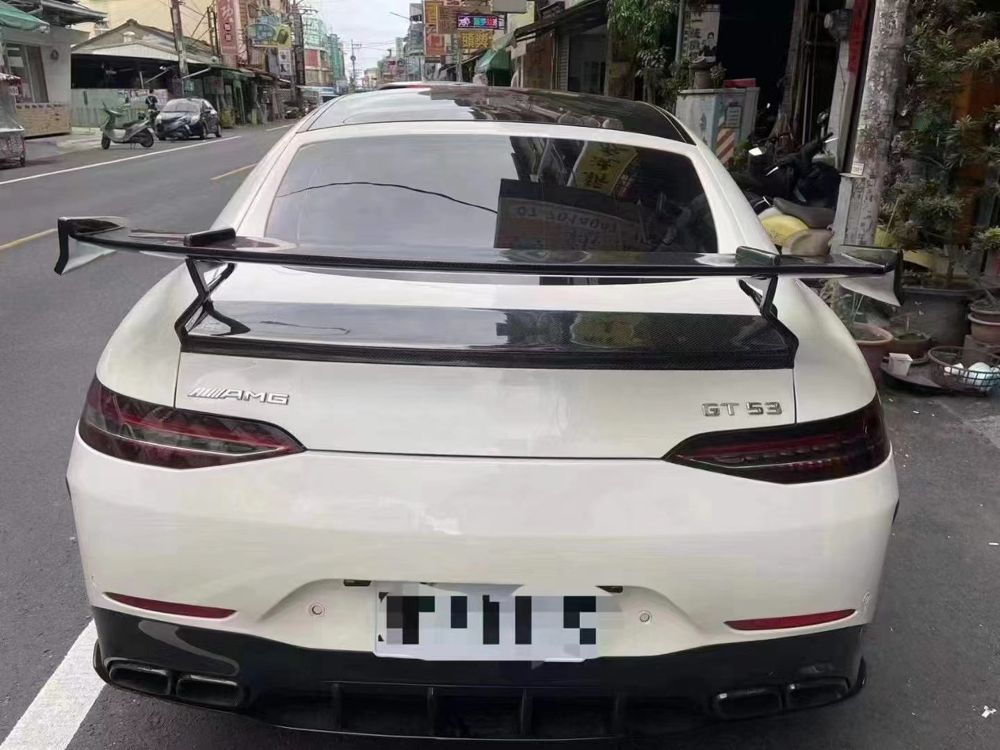 For Mercedes-Benz AMG GT50 GT63 Carbon Fiber Spoiler AMG GT50 GT63 Upgraded RT900-style Carbon Fiber Spoiler Wing