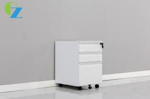 China Gooseneck Recessed Handle Steel Drawer File Cabinet Movable Office Equipment factory