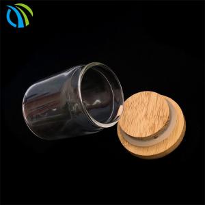 China 650ml 4 Oz Airtight Glass Jar Storage Canisters ODM 650ml Bamboo Lid factory