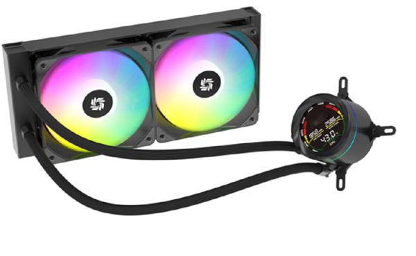 ETEK 240mm ARGB AIO Liquid CPU Cooler,270W TDP, Digital Segment Display + ARGB