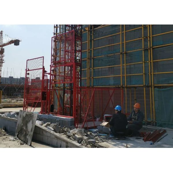 China Low Noise Construction Hoist Elevator Pinions & Racks Devices Driven factory