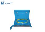 12 Port Fiber Optic Tray 358.3x264.4x25mm With Aluminum Blue Cover