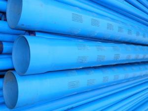 China Water Well Casing PVC U Wall Pipe / Water Filter Screen Pipe System Specification factory