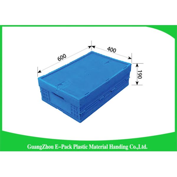 Stackable Plastic Pallet Boxes PP Material , Folding Plastic Crates Transport