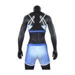 Fashion Style Blue Cheerleading Apparel / Ladies Cheerleading Uniforms