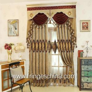 China European Style Home Textile Blackout Jacquard Embroidery Window Curtain factory