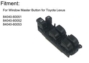 China Left Side Toyota Power Window Switch 84040-60052 High Sensitivity ABS Material factory