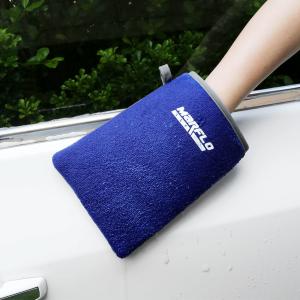 China Blue Custom Synthetic Clay Mitt Clay Bar Wash Mitt For Auto Care Blister Packaged factory