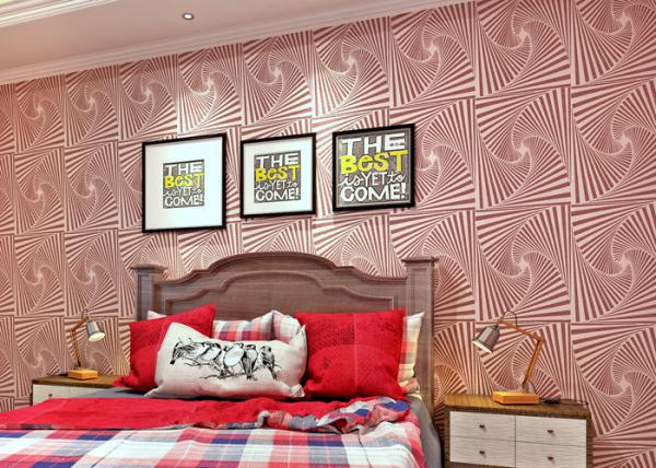 Pink Mauve Living Room 3D Home Wallpaper with Scatter Beads Technology , Modern
