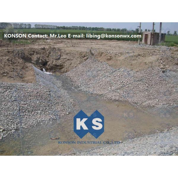 Galfan Or PVC Coated Stainless Steel Galvanised Wire Mesh Hexagonal Woven Gabion