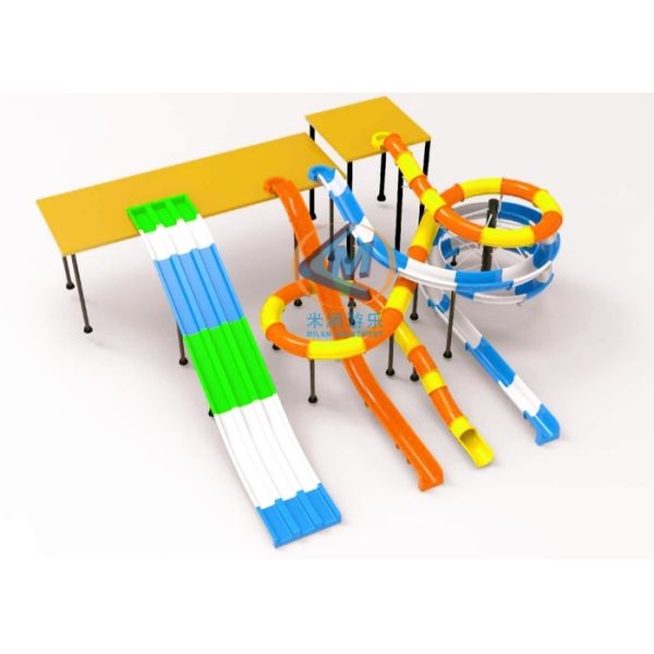 Teenagers Aqua Water Slide Combination Water Park Slide For Hotel Restort Villa