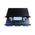 1U SC Simplex 24 Ports ODF Fiber Optic Patch Panel 2 Splice Tray FTTH FTTX