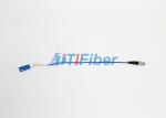 SC PC Fiber Optic Cable Patch Cord With White Flexible Boot , Polishing A