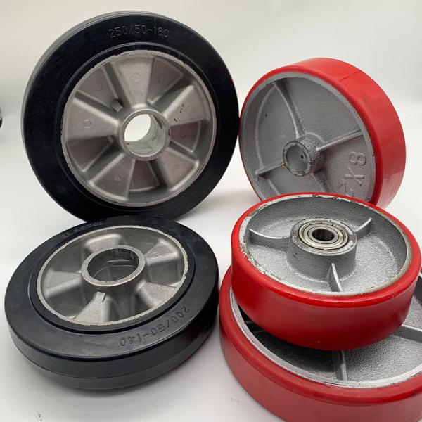 450-850kg Loaded Capacity Polyurethane Casters with Total Lock Brake Type and PU